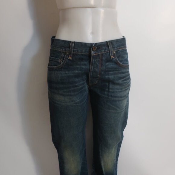 Mens Rag & Bone Slim Straight Dark Blue Jeans 32 - Picture 3 of 7
